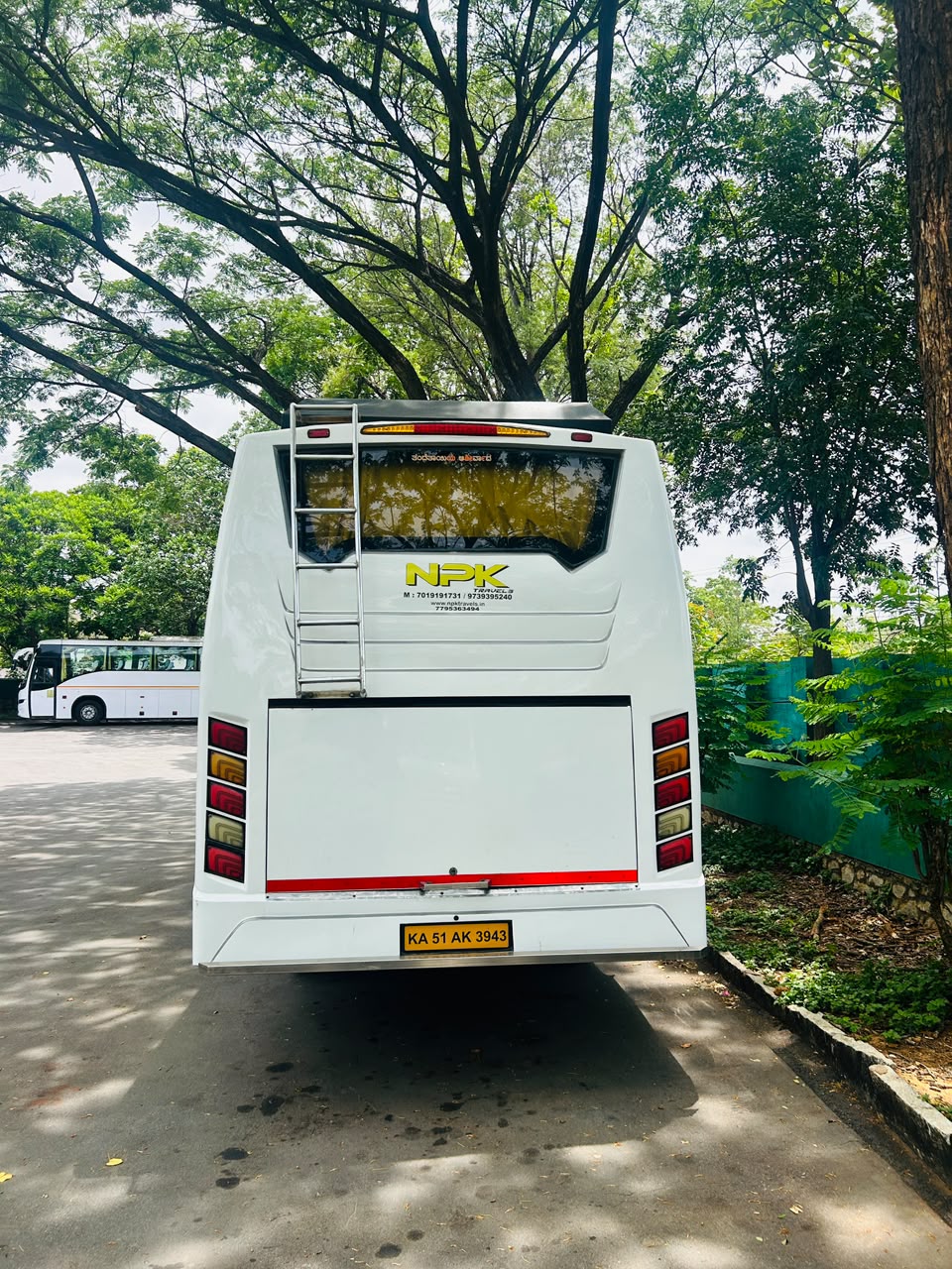 NPK Travels Bus Back View